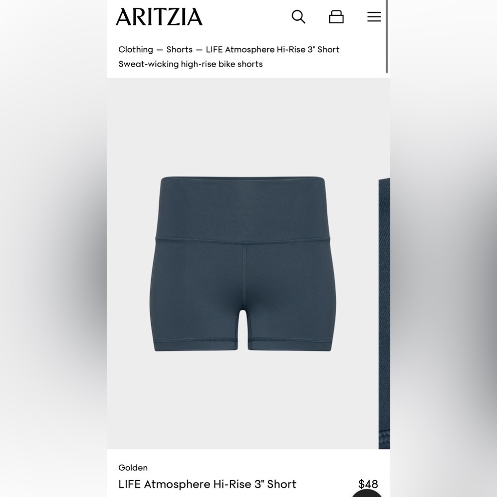 Women's Aritzia light grey athletic shorts - Picture 4 of 6